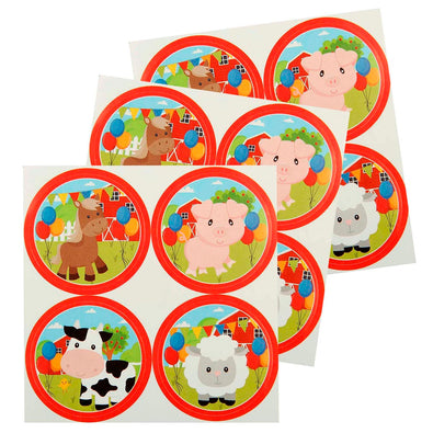 Fantasías Miguel Art.6684 Calcomanía Círculo Granja 4.5x4.5cm 12pz