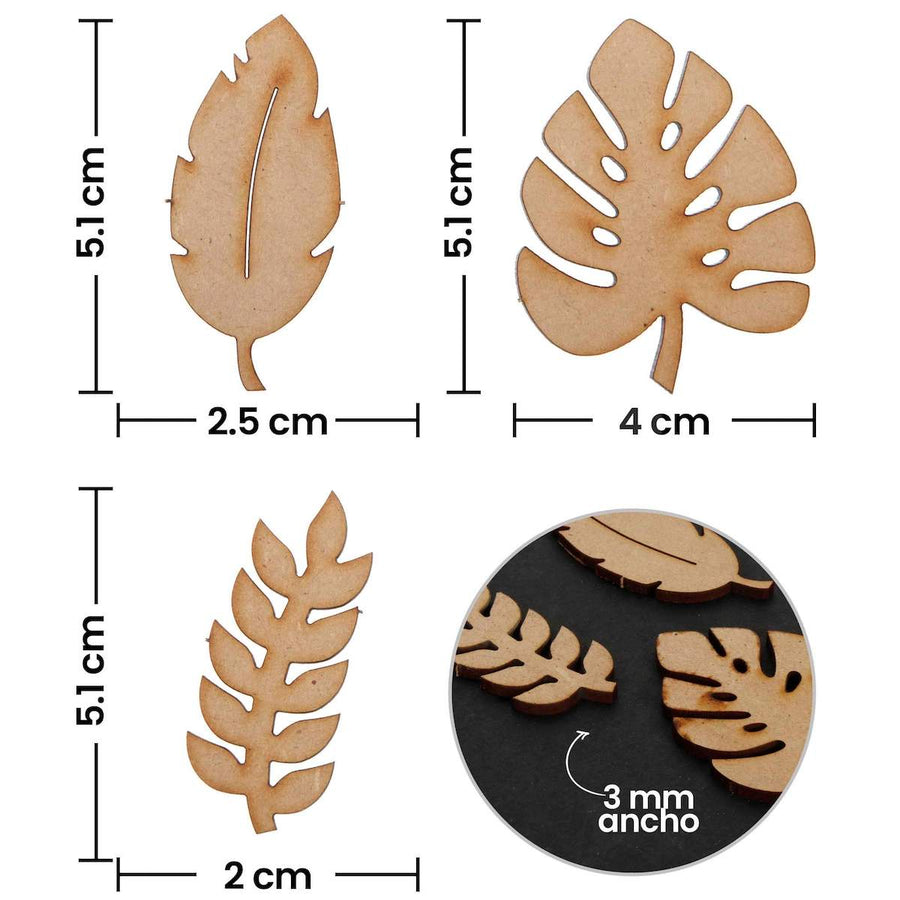 Art.694 Figuritas Accesorios Madera 5cm 3pz