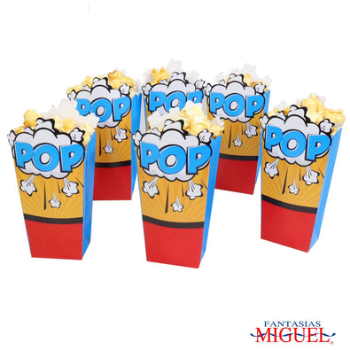 Fantasías Miguel Art.6946 Caja Palomitas Comic 16x7x5cm 6pz