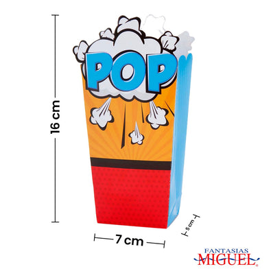 Fantasías Miguel Art.6946 Caja Palomitas Comic 16x7x5cm 6pz