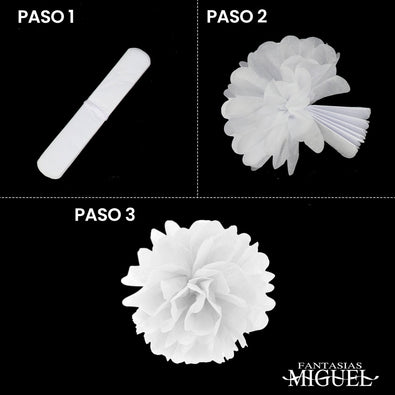 Fantasías Miguel Art.7117 Adorno De Papel Flor 20cm 3pz