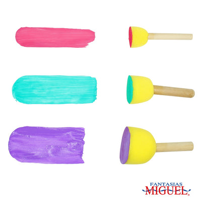 Fantasías Miguel Art.7181 Esponja Con Mango Surtida 3pz