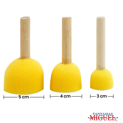 Fantasías Miguel Art.7181 Esponja Con Mango Surtida 3pz