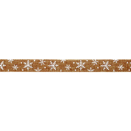 Art.7284 Listón Yute Copo Nieve