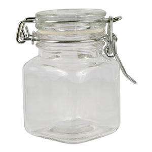 Art.7440 Frasco De Vidrio Con Tapa Clip Metálico aprox 95ml