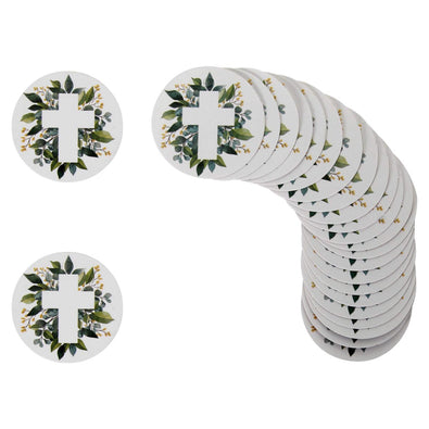 Fantasías Miguel Art.7463 Tarjeta Redonda Cruz 3.5x3.5cm 24pz