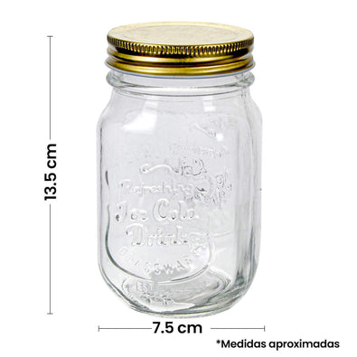 Fantasías Miguel Art.7654 Frasco Grabado Con Tapa 450ml 13.5x7.5cm 1pz