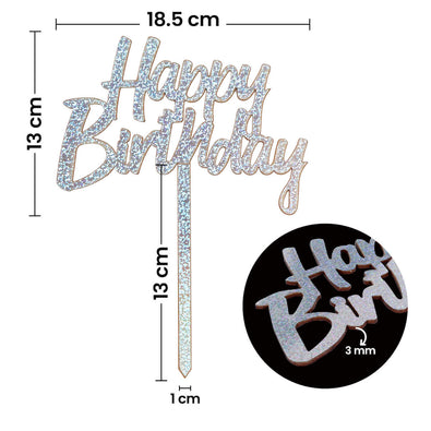 Fantasías Miguel Art.7819 Pick Happy Birthday Metalizado 25.9x18cm 1pz