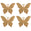 Fantasías Miguel Art.7838 Mariposa De PVC 9x10cm 4pz Champañ/Gold