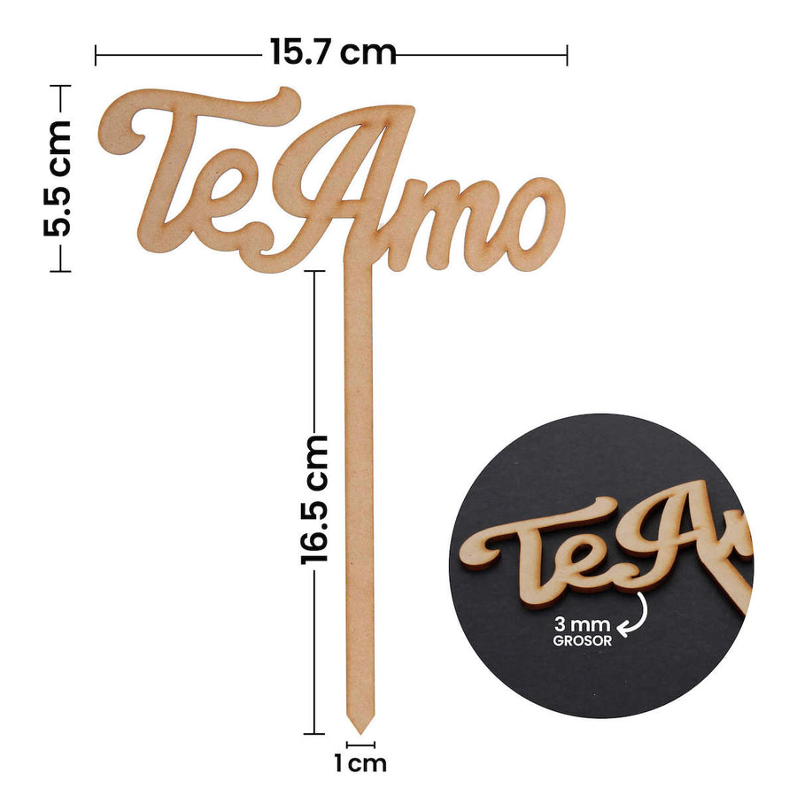 Art.7840 Pick Te Amo 21.5x16.3cm 1pz