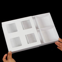 Art.8166 Caja De Cartón/Pvc 4 Divisiones 6x20.5x20cm 1pz