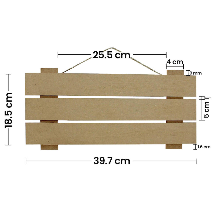 Art.8299 Letrero Tablitas Colgante 19x40cm 1pz