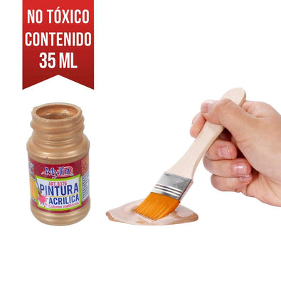 Fantasías Miguel Art.8376 Pintura Acrílica Mylin Metálico 35ml 1pz