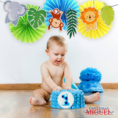 Fantasías Miguel Art.8483 Banderín Safari x12 24cm     3m 1pz