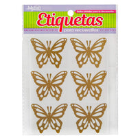 Art.8490 Calcomanía  Mariposa 4x5cm 12pz