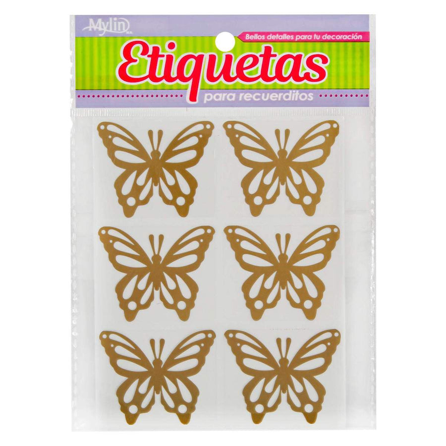 Art.8490 Calcomanía  Mariposa 4x5cm 12pz