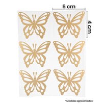 Art.8490 Calcomanía  Mariposa 4x5cm 12pz