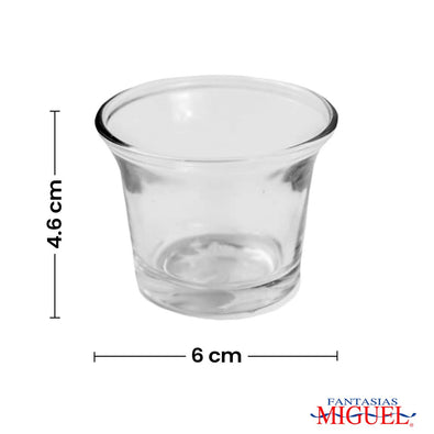 Fantasías Miguel Art.8510 Vaso Decorativo De Cristal aprox 56ml 4.5x6.3cm 1pz