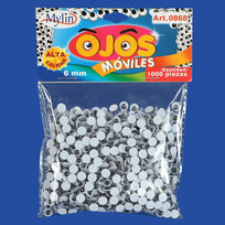 Art.868 Ojos Movibles 6mm 1000pz