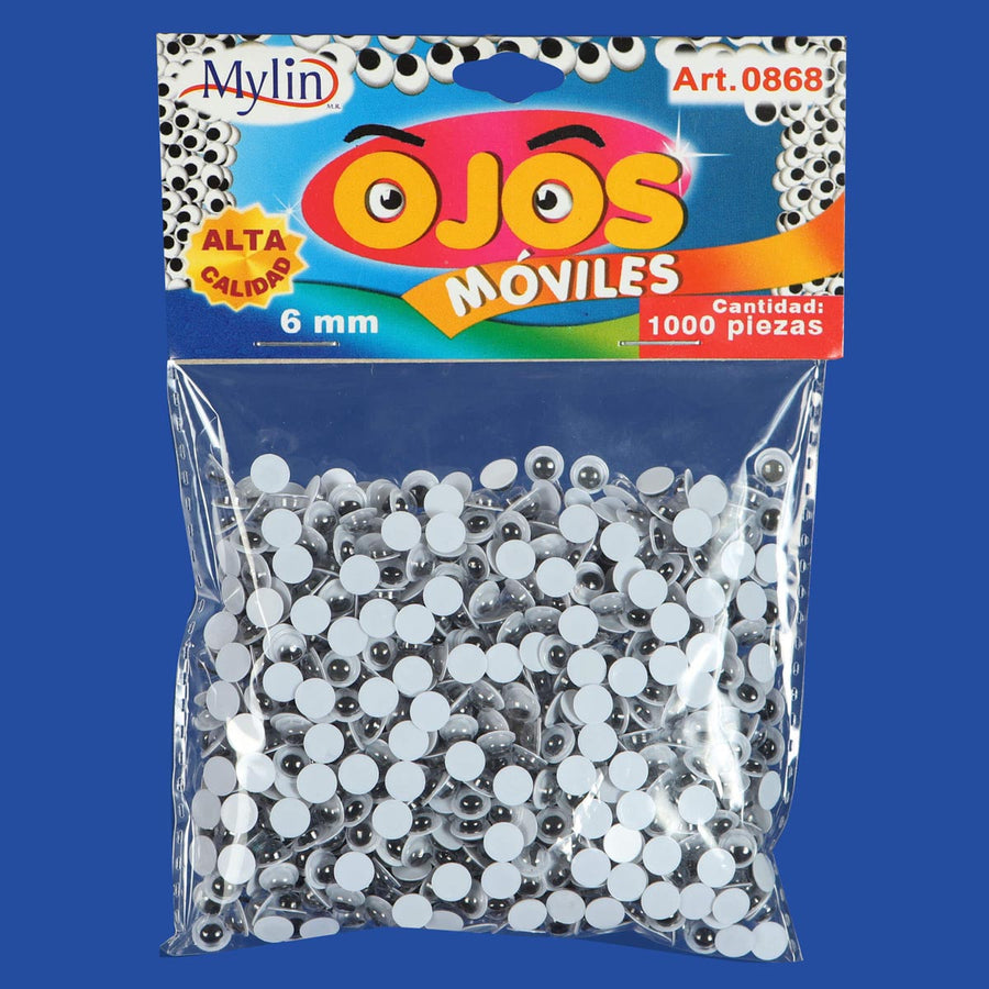 Art.868 Ojos Movibles 6mm 1000pz
