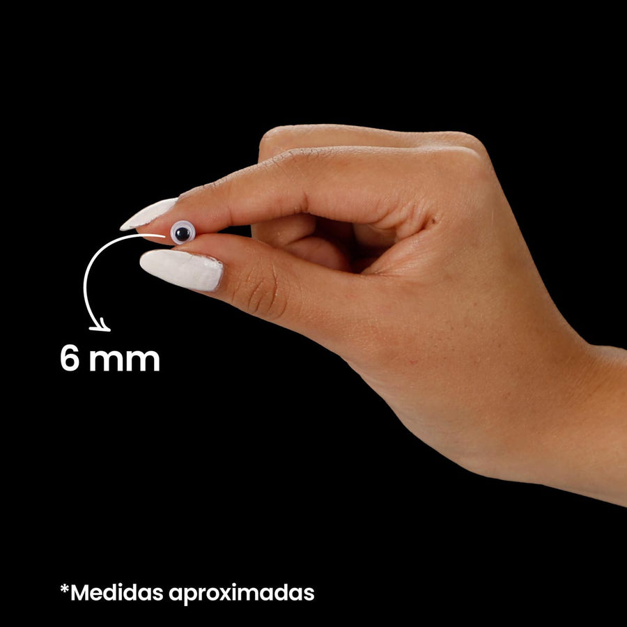 Art.868 Ojos Movibles 6mm 1000pz
