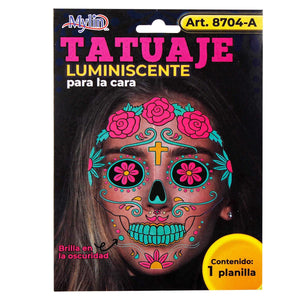 Art.8704 Tatuaje Luminiscente Para Cara  1 Planilla