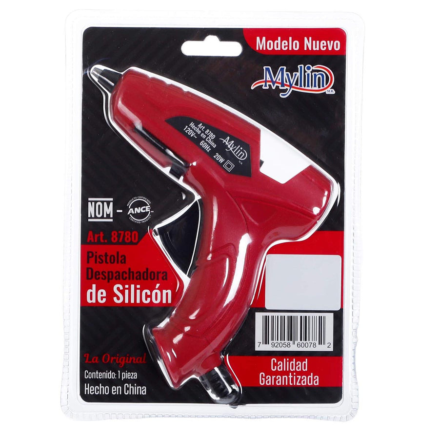 Art.8780 Pistola Silicón Mediana 20w (utiliza silicón delgado) 14cm 1pz