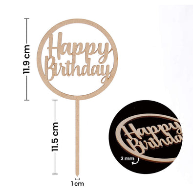 Fantasías Miguel Art.895 Pick Círculo Happy Birthday 23.5x12cm 1pz