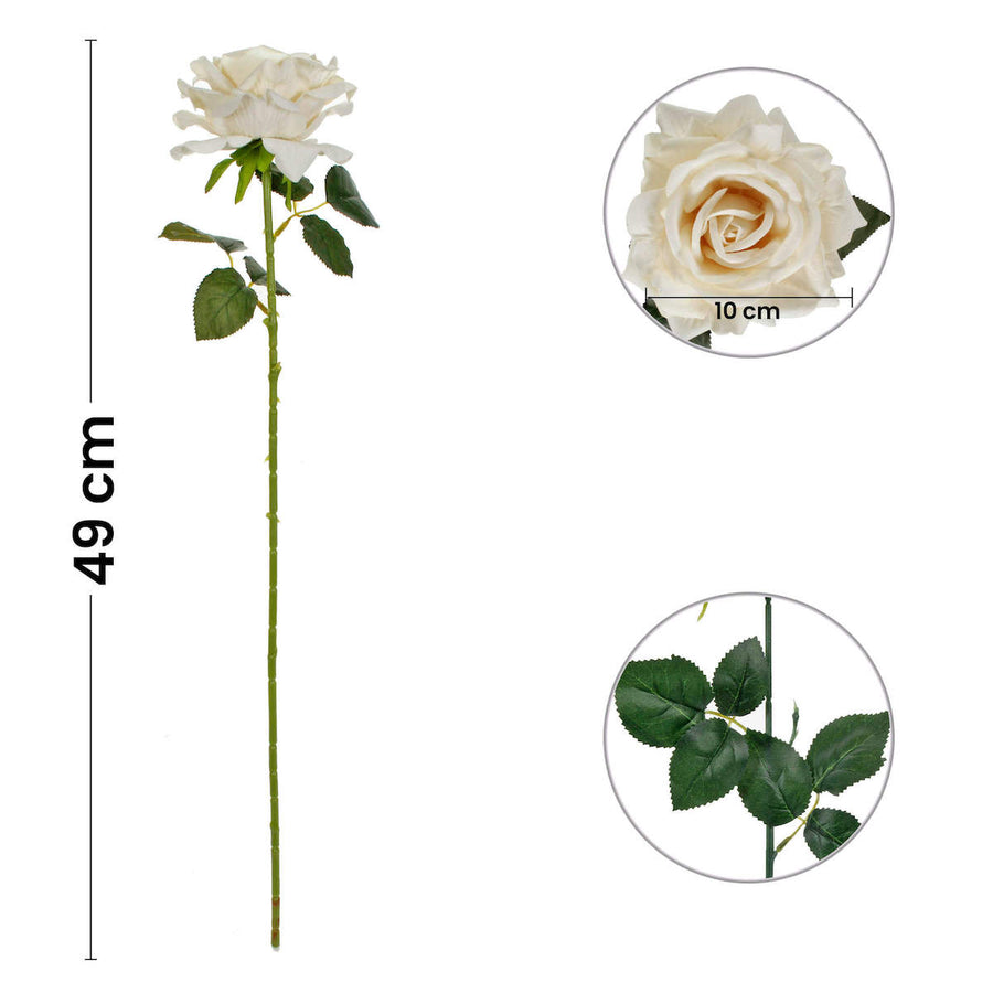Art.8971 Vara Rosa Fina de Terciopelo 75cm 1pz
