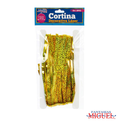 Fantasías Miguel Art.8993 Cortina Decorativa Foil Láser 2x1m 1pz