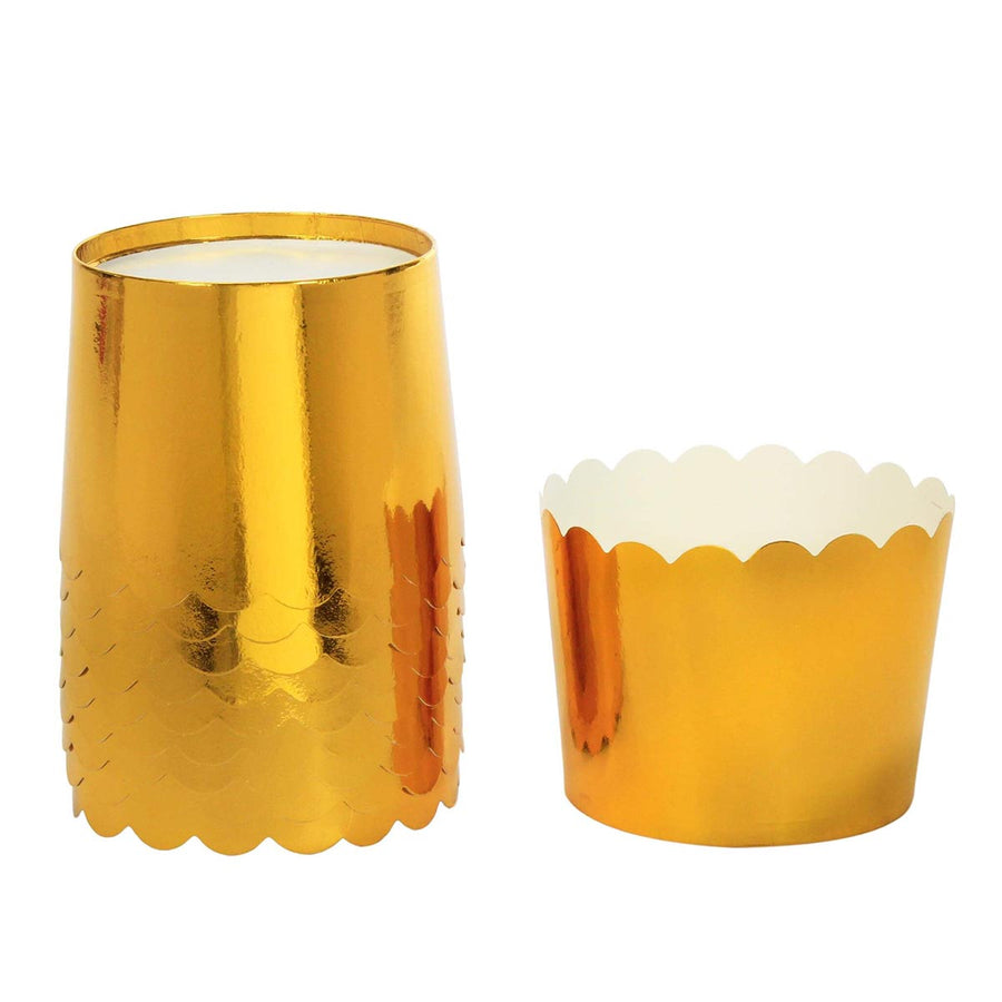 Art.9036 Vaso Metalizado Liso 5.3x7cm 10pz