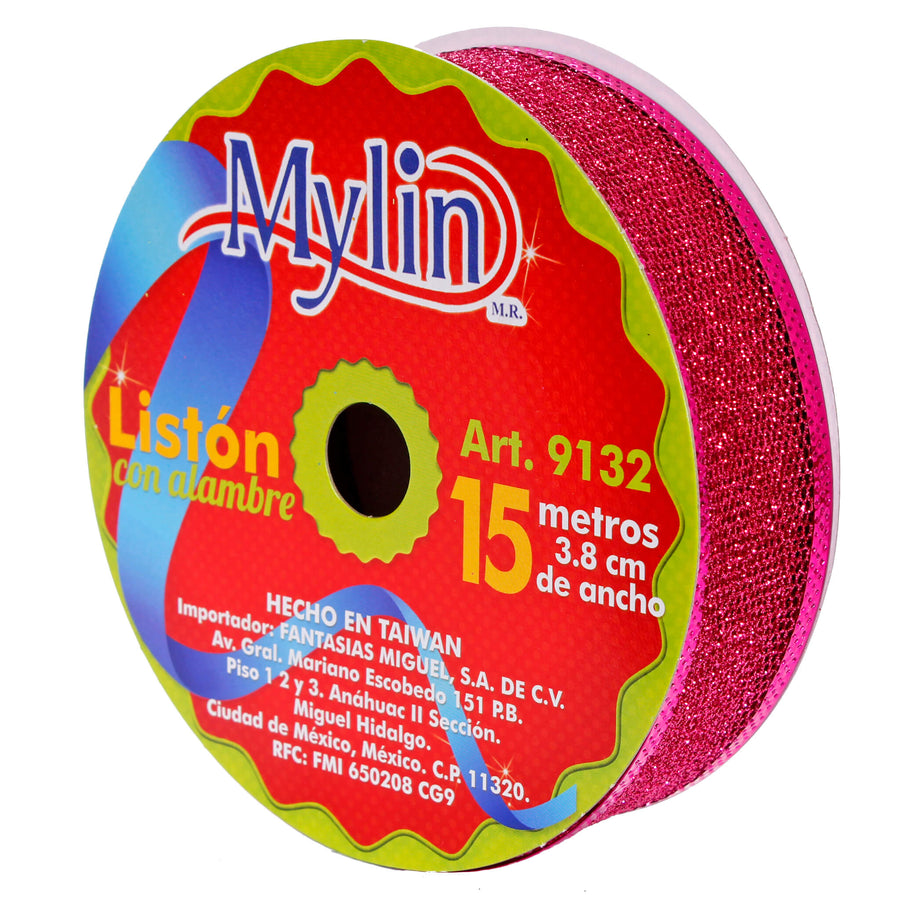 Art.9132 Listón Malla Colores Metálicos 3.8cm 15m