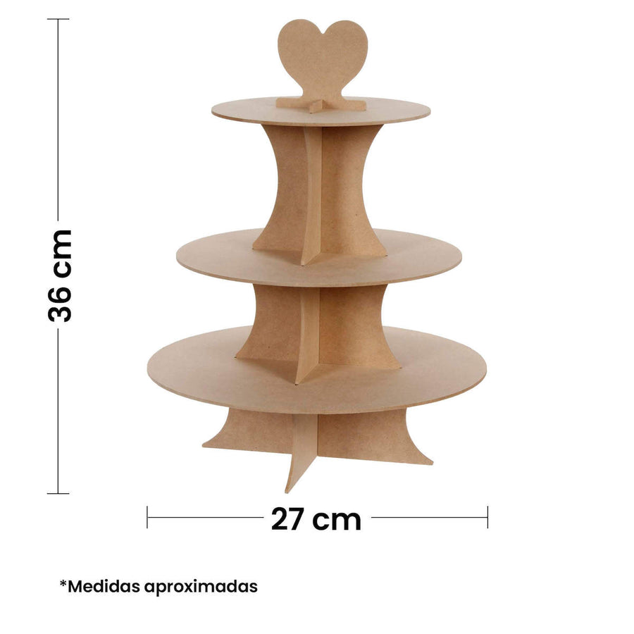 Art.9237 Pastelero Corazón 3 Niveles 36x27cm 1pz