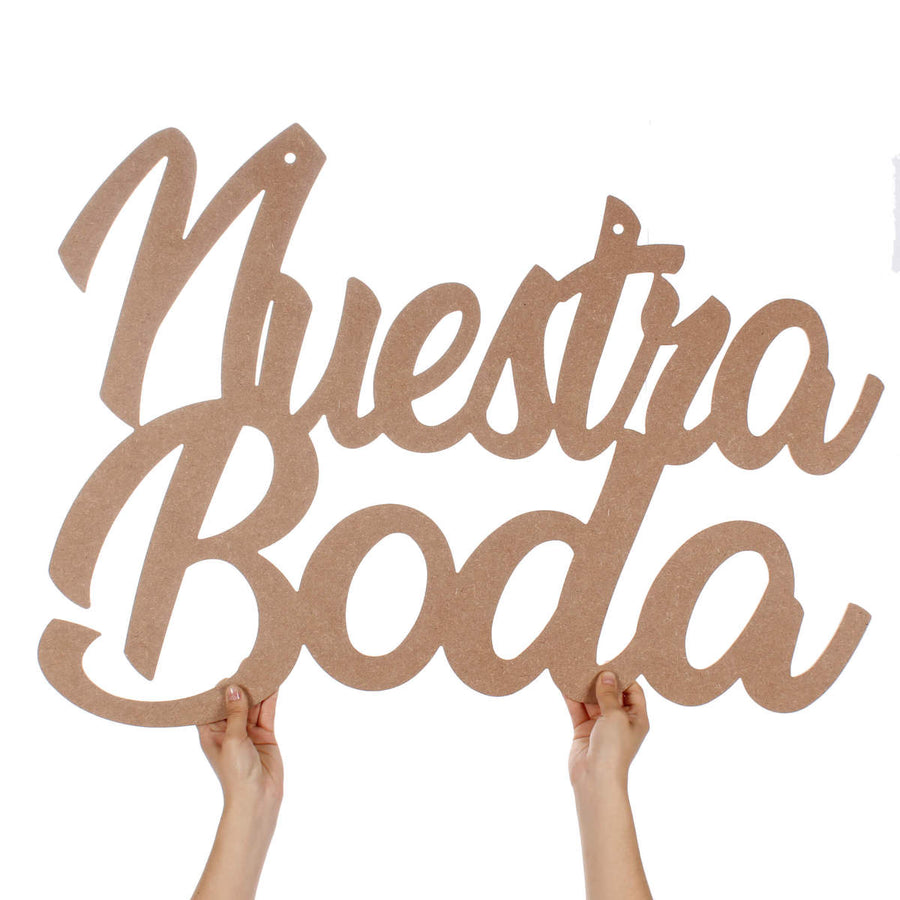 Art.935 Letrero Mega Nuestra Boda 59x80cm 1pz