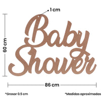 Art.936 Letrero Mega Baby Shower 60x86cm 1pz
