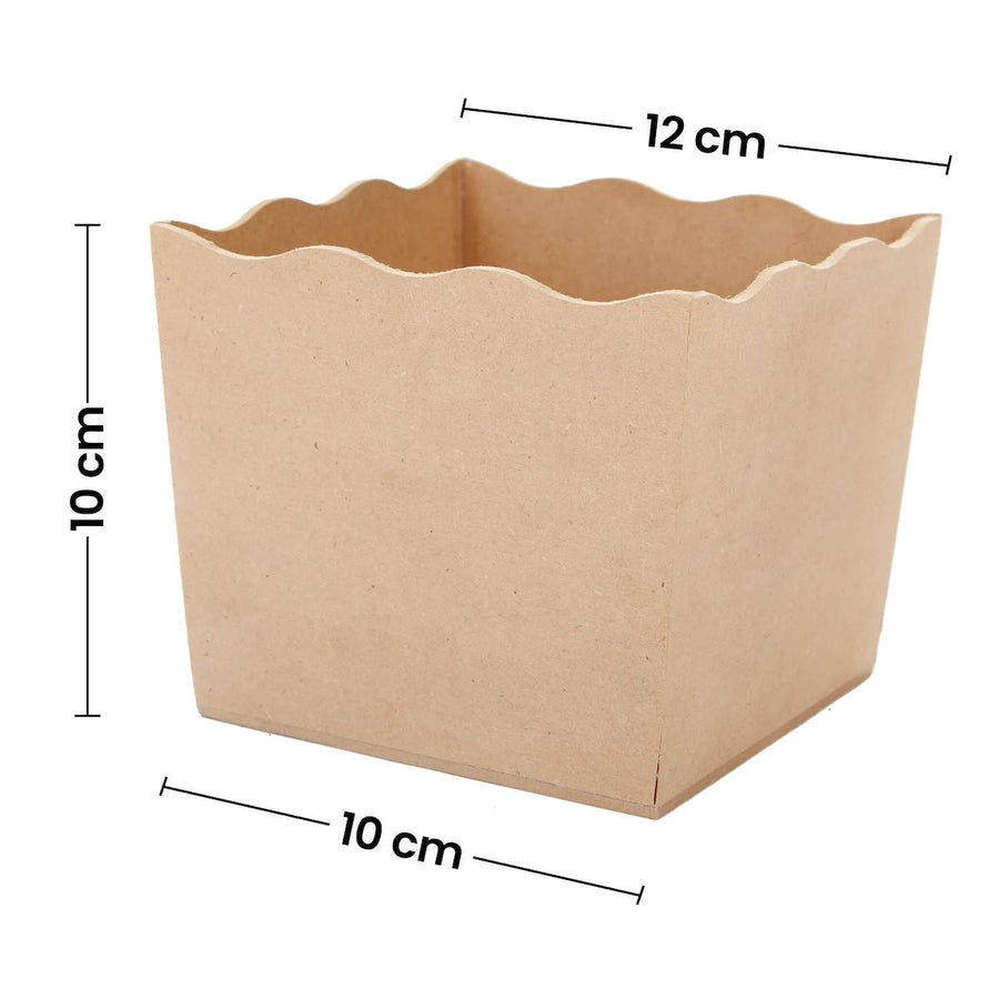 Art.9438 Maceta Cuadrada Con Ondas 10.2x12x12cm 1pz