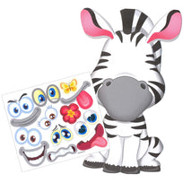 Art.9500 Calcomanía Zebra Chistosa