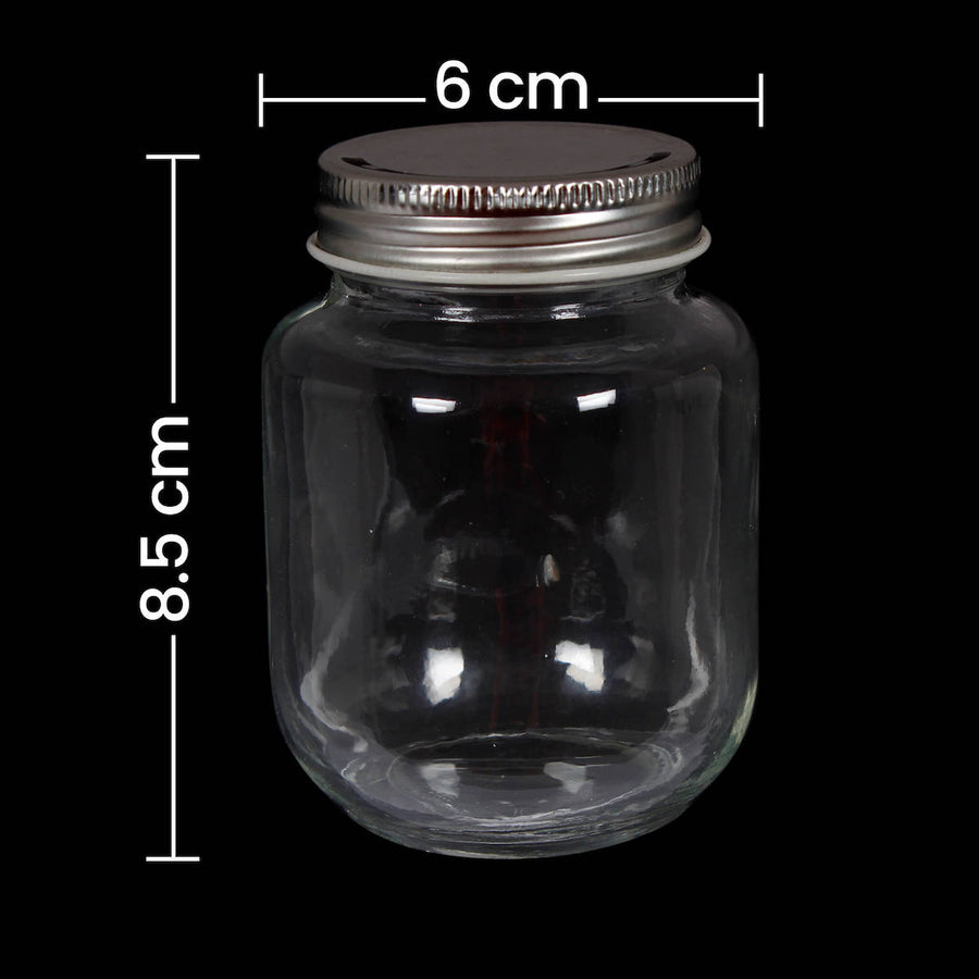Art.9598 Frasco Cristal Con Tapa   175ml 8.5X6cm 1pz