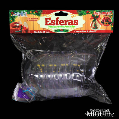 Fantasías Miguel Art.9842 Esfera Transparente Armable 80mm 4pz