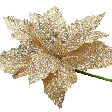 Fantasías Miguel Art.9848 Flor De Nochebuena Diamantada 61cm 1pz