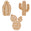 Fantasías Miguel Art.9897 Figuritas Accesorios 8cm     (Aprox) 3pz Cactus