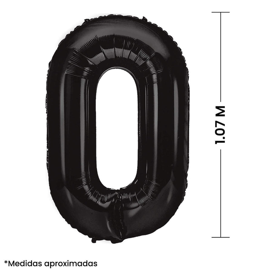 Art.9912 Globo Número Negro 1.07cm 1pz