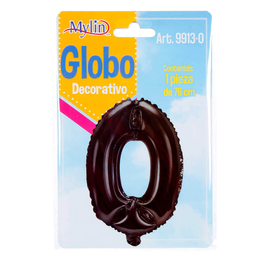 Art.9913 Globo Número Negro 76cm 1pz