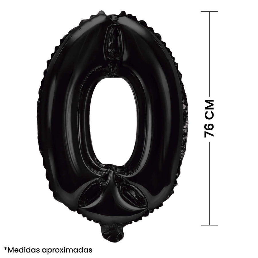 Art.9913 Globo Número Negro 76cm 1pz