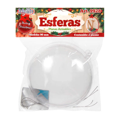 Fantasías Miguel Art.9928 Esfera Plana Armable 90mm 2pz