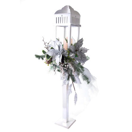 Faro Navideño Blanco-Plata