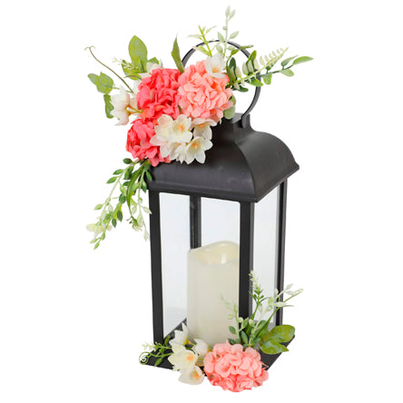 Quinqué Con Flores (Hortensias)