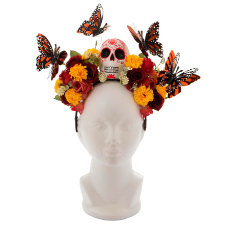 Diadema Catrina Con Mariposas