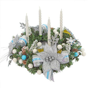 Corona De Adviento Azul-Plata
