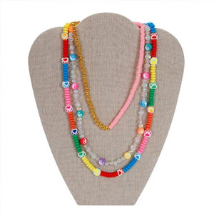 Collar Cuenta De Huellitas